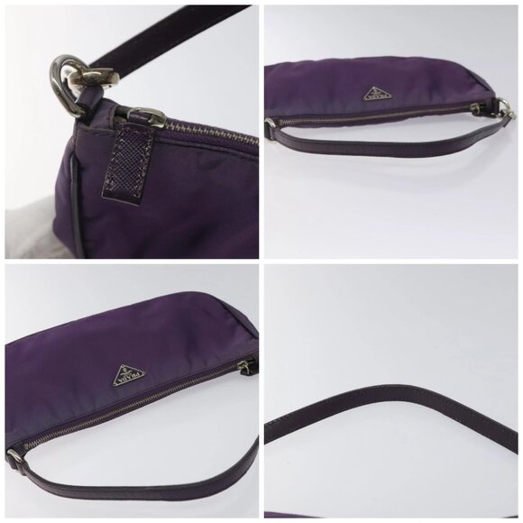 PRADA Accessory Pouch Nylon Purple Silver Auth EC719 - Picture 16 of 16